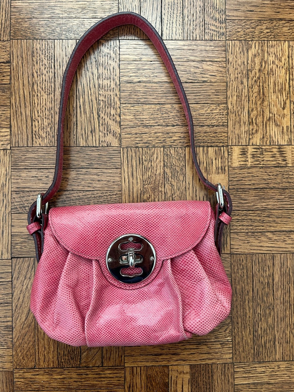 Mulberry Pink Snakeskin Mini Bag